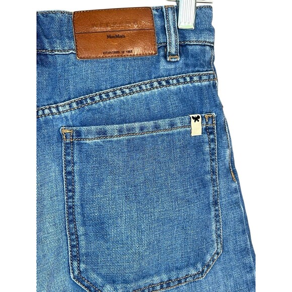 Weekend Max Mara Ecuba Cotton & Linen Bermuda Shorts Pleated Front Coastal 4 - Picture 9 of 13